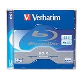 Verbatim 96434 25 GB 4x Blu-ray Single-Layer Recordable Disc BD-R, 1-Disc Jewel Case