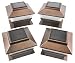 Set of 4 Bronze Finish Solar Power Light for 4 x 4 Deck & Post Cap