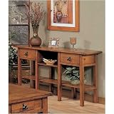 BEAUTIFUL DISTRESSED OAK FINISH SOFA TABLE