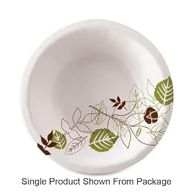 Dixie SCB12WSPK, Pathways Table Ware Bowls, Heavy Weight, 12oz., 125 PK, Pathways White by