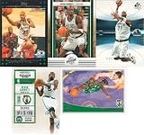 Kevin Garnett 5 Card Gift Lot Containing One Each of His 2009 Topps, 2010 Panini Season Update and Playoff Contenders Patches Boston Celtics Cards and His Topps and 2004 SP Authentic Minnesota Timberwolves Mint Condition Cards. Shipped in a 100 Card Cardboard Storage Box!