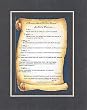 Personalized Touching and Heartfelt Poem for Motivations - An Oath of Perseverance . . . Poem on 11 x 14 inches Double Beveled Matting