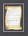 Personalized Touching and Heartfelt Poem for Motivations - An Oath of Perseverance . . . Poem on 11 x 14 inches Double Beveled Matting