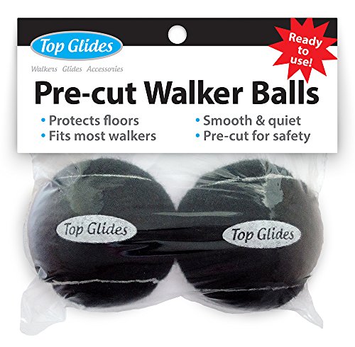 Pre-cut Walker Glide Balls - 15 Colors & Styles (Black)
