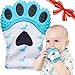 BabyNoms Teething Mitten | The Original Teething Paw | Best Silicone Teething Toys or Teething Ring Provides Self-Soothing Teething Relief | Dino Blue Teether