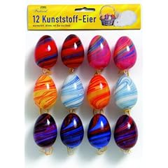 Kunststoffeier marmoriert 12er Set von Idena (Ostern)