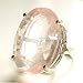 Oval Rose Quartz Cocktail Ring 29 Carats