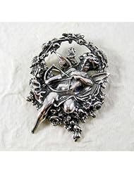 Large Cupid Angel Sterling Silver Pin