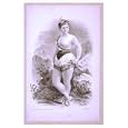 Historic Theater Poster (S), Woman in burlesque costume in front of rocky outcrops
