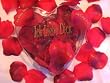 ICH LIEBE DICH 17283 Rosenbl�tter, rot, 1 Herzbox
