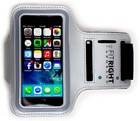 Weather Permitting Cell Phone Armband for Apple iPhone 5 - Fits 5S 5C 4 4S IPod Touch 5 &amp; 4 - Stays Put - Secure Sports Case for Jogging Running Workout - Durable - Sweat Resistant