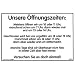 PST-Schild - Unsere �ffnungszeiten - Schild Spa�schild HSK Spassschild Spass Funschild Fun Fun-Schild T�rschild T�r Kunststoff Kunststoffschild Geschenk Geburtstag
