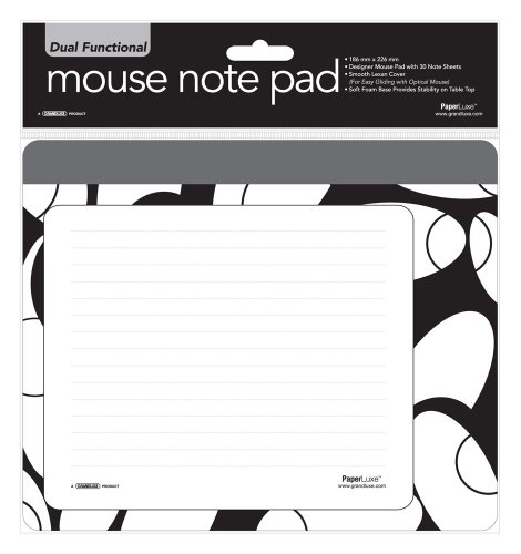 drawing mouse for the computer-Grandluxe Ellipse Black Mouse Notepad Images