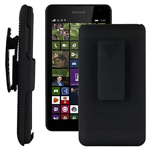 Sojitek microsoft lumia 535 black holster case 2 in 1 h…