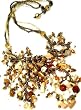 Crystal Glass Stone Brown Gemstone Beaded 18" Necklace "Creation" - Fair Trade