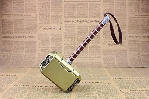 20cm 8" 1/2 The Avengers Golden Thor Hammer Mjolnir Weapon Toys Metal Action Figure Collection Model Toy