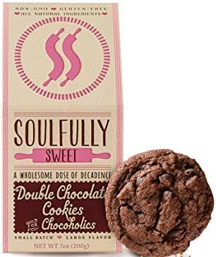 Gourmet Double Chocolate Cookies, 8 Cookies Per Box, GF, Non-GMO & Organic Ingredients!