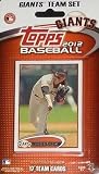 2012 Topps San Francisco Giants Factory Sealed Special Edition 17 Card Team Set; Cards Are Numbered SF1 Through SF17 and Are Not Available in Packs. Players Included Are Tim Lincecum, Brandon Belt, Matt Cain, Barry Zito, Pablo Sandoval, Buster Posey, Brian Wilson and Others Plus a Stadium Card of At&t ParkTM.