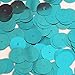 Round Sequin 15mm Deep Turquoise Metallic Couture Paillettes