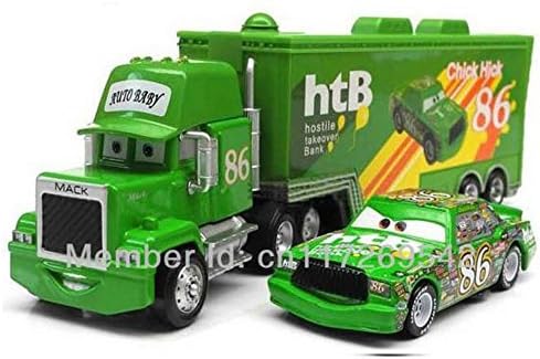 Pixar cars 2 Toys Diecast Metal MACK hauler MACK TRUCK + Chick Hicks Racing NO.86# Kids TOY