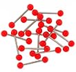 6MM Glow in the Dark Bubble Ball Barbells - Red - 16MM Length - 14G - Sold Individually