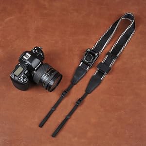 Ninja Strap!Vintage B&W Film Style Quick Release Sliding Flexible Camera Neck Shoulder Strap 8820