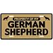 NEW  PROPERTY OF MY GERMAN SHEPHERD  LICENSE PLATE SIGN DOG