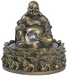Happy Buddha Table Top Fountain, Bronze Finish