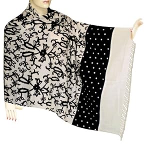 Buy All Over Kashmiri Embroidered Or Cashmere Stole In Wool Fabric, A Very Special Gift For Her... by Royal Kraft