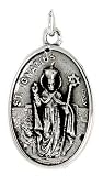 Sterling Silver St. Ignatius Medal 15/16 X 5/8 (24 mm X 16 mm).
