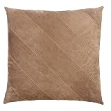 Diagonal Track Stitch Pillow - Camel