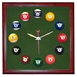 Square Cherry Billiard Clock With Spruce Mali Felt