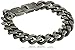 Men's Antique Finish Stainless Steel Curb Chain Bracelet, 8.25