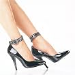 Pleaser Shoes Women's STILETTO, 5-Inch High Heel w/Classic Closed Toe Pump W/Ankle Cuff 108
