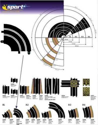 Childrens Toyshop  Toys : Scalextric - Sport Advanced Track System Hairpin Curve Radius 1 90 Degree x 2