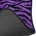BDK Purple Zebra Seat Covers and Floor Mats Set Fur Print Complete - Full Set, Universal Fit