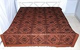 Home Decor Beautiful Design Embroidery & Mirror Work Cotton Bed Sheet Bedsp ....