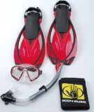 Body Glove Scuba Diving Snorkeling Mask Flippers Fins Semi-Dry Snorkel Set Body Glove Scuba Diving Snorkeling Mask Flippers Fins Semi-Dry Snorkel Set