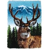 Spinrite Wonderart Classic Latch Hook Kit, 20 by 30-Inch, Deer