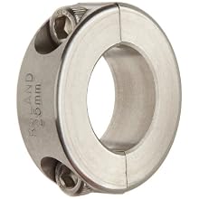 Ruland Two-Piece Clamping Shaft Collar, Stainless Steel 303, Metric