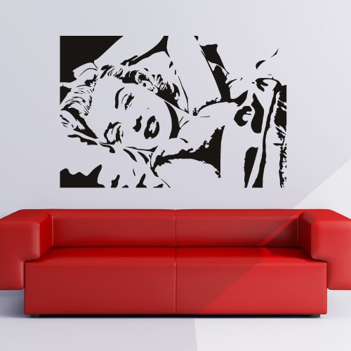 Giant Marilyn Monroe Graphic Wall Decal Christmas Decor Home Vinyl Sticker Mural Black- 33