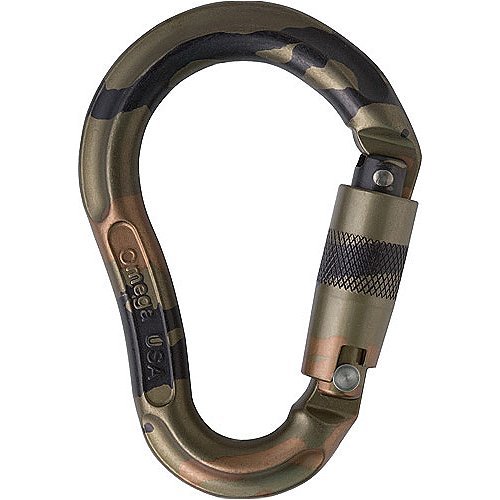 Tactical Jake HMS QuikLok Camo Carabiner - Locking screw gate by Omega Pacific