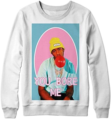Chinkeyed Men's Crew Neck You Bore Me Sweatshirt Digital Print Sweater (X-Small)