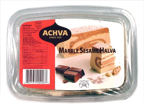 Achva Marble Sesame Halva, 16-Ounce Packages (Pack of 12)