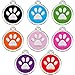 CNATTAGS Personalized Designers Round Paw Pet ID Tag Dog Tag Cat Tag (Black)