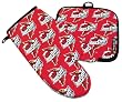 ISU Iowa State University Logo Cyclones Oven Mitt Potholder Set for Kitchen Tailgating Barbecue or Outdoor Cooking POT HOLDER SET GIFT IDEA