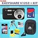 Kodak EasyShare V1253 12.1MP HD Digital Camera (Black) & 4GB Accessory Kit