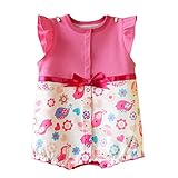 【SEBLES】ベビー服 ベビー 赤ちゃん 女の子 ロンパース 可愛い リボン カラフル プリント ノースリーブ キュート 夏 綿 3ヶ月 6ヶ月 9ヶ月 12ヶ月(タイプD,59cm)