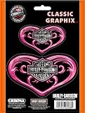 Harley Davidson Pink Love Heart Classic Emblem