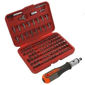 Anytime Tools 100+1 Piece Tamper Proof security Screwdriver Bits and 1 4 Reversible Ratchet... by Anytime Tools